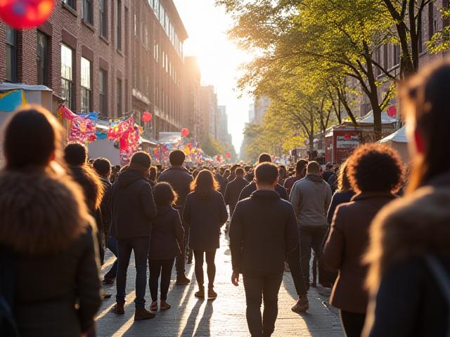 Вид на культурные достопримечательности Нью-Йорка