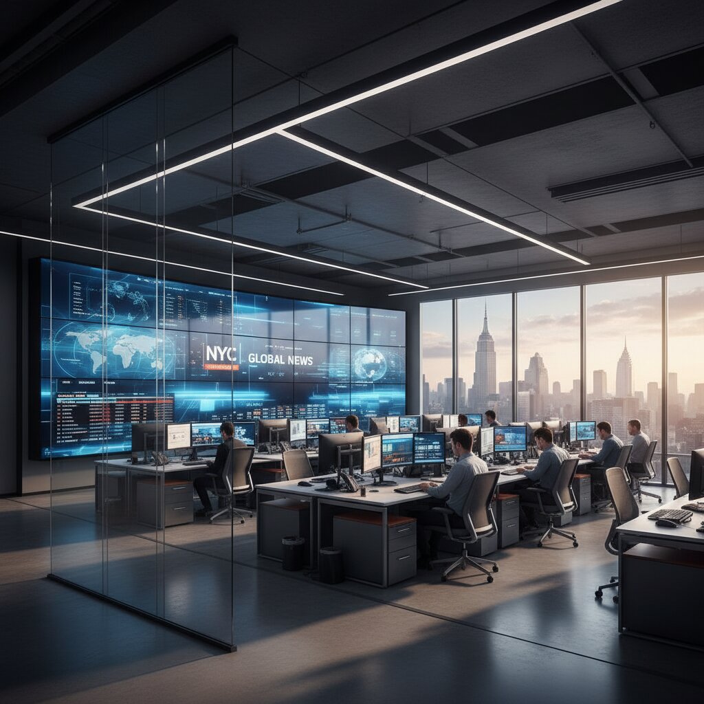 Редакция медиа в Нью-Йорке